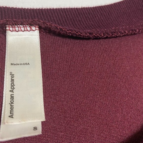 American Apparel Unisex Velour Long Sleeve Raglan S - Picture 4 of 5